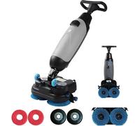 XUXIAO Autolaveuse compacte Professionnelle, Machine de Nettoyage de sols à Grande Vitesse de 430 mm, Couverture de 1200 m²/h, Nettoyage en Profondeur des carrelages et des parquets Grey