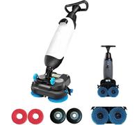 XUXIAO Autolaveuse compacte Professionnelle, Machine de Nettoyage de sols à Grande Vitesse de 430 mm, Couverture de 1200 m²/h, Nettoyage en Profondeur des carrelages et des parquets White