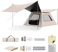 XUXIAO Grande Tente de Camping, Tente Pop-up imperméable, Sac de Transport léger à Double paroi, idéale pour Les randonnées familiales, l'alpinisme et Les W nds de détente 6People