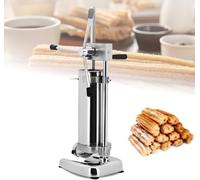 XUXIAO Machine à Churros espagnole Commerciale, Machine à churrera espagnole Verticale en Acier Inoxydable, équipement de collation avec 5 moules, pour Restaurant/hôtel/Usage Domestique 2L
