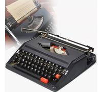 XUXIAO Machine à écrire Manuelle rétro Portable pour écrivains Machine à écrire mécanique Anglaise, Machine à écrire Manuelle à l'ancienne - pour Notes ou Lettres ou écriture créative Black
