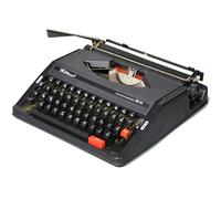XUXIAO Machine à écrire mécanique Traditionnelle Portable, Machine à écrire Manuelle Anglaise à l'ancienne, pour Collection littéraire rétro, Notes, Lettres ou écriture créative Black