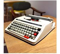 XUXIAO Machine à écrire Vintage pour Un Flux nostalgique - Machine à écrire Ancienne rétro Classique Vintage, Machine à écrire Manuelle Portable, pour Notes ou Lettres ou écriture créative Beige