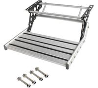 XUXIAO Marchepied Pliable de Remplacement pour Camping-Car, marchepied Manuel télescopique antidérapant avec Barre Lumineuse LED, capacité de Charge de 200 kg (440 LB) Electric-Single-Layer