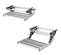 XUXIAO Marchepieds de Plateforme antidérapants et Pliables pour Camping-Cars, fourgons aménagés et caravanes, avec système de déploiement Manuel et marchepied rétractable Electric-Single-Layer