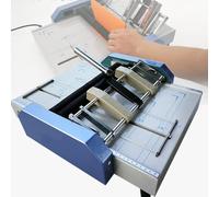 XUXIAO Plieuse de Papier, A3 A4, Reliure Automatique à agrafes Plates, 5 Positions de Clous pour Agrafe de Type 24/6, pour Pages Couleur de dossiers de Cartes