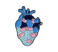 XUXINYCS Lot de 3 broches anatomiques rétro en forme de cœur en émail pour médecin et infirmière, M, Métal, Agate