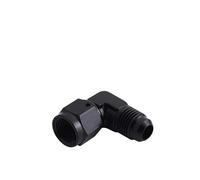XUXPFJ Adaptateur de raccord de Tuyau pivotant à 45 degrés et 90 degrés, Femelle vers mâle, Noir, en Aluminium, AN4, AN6, AN8, AN10, AN12(90 Degree,AN4_Other)