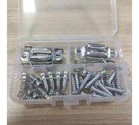 XUXPFJ Lot de 40 connecteurs Invisibles à vis 2-1, Assemblage Simple et caché, for Armoire, Garde-Robe, Meubles, Accessoires(Silver)
