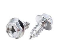 XUXPFJ Vis hexagonales Phillips autotaraudeuses en Acier Inoxydable 304, 5 à 10 pièces, vis à tête transversale à Bride hexagonale, Clou à Bois M3 M4 M5 M6(60mm,M6 x5pcs)