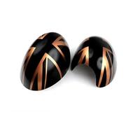 XUXRHMEAN Coques De Rétroviseurs Rabattables Automatiques/manuelles pour M&INI C&OOPER R55, R56, R57, R58, R59, R61, R60 Countryman Coques de rétroviseur latéral(Gold Jack)