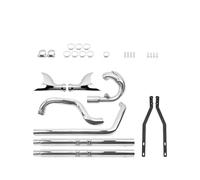 XUXRHMEAN Pour Harley Softail Fatboy FLSTF Deluxe 2007-2017 Et Breakout FXSB 2013-2016 Tuyau D'échappement Moto Mid Pipe