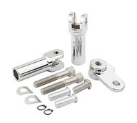 XUXRHMEAN pour Harley Softail Slim FLS FLSS 2012-2017 Cross Bones FLSTSB 2008-2011 Kit De Fixation pour Repose-Pieds Arrière De Moto Cale Pied Moto(Chrome)