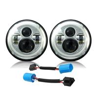 XUXRHMEAN Pour J&eep Wrangler Et Hummer H2 1976-2017 Phares Avant Et Clignotants Diurnes phares(Chrome With Adapter)