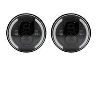 XUXRHMEAN Pour N&issan Patrol Y60, Hummer H1 Et H2 Lada J&eep Wrangler TJ JK LJ Et CJ L&and R&over Defender 1976-2016 Phares Avant Avec Feux De Jour Et Clignotants Phare avant(28 40W balck)