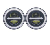 XUXRHMEAN Pour N&issan Patrol Y60, Hummer H1 Et H2 Lada J&eep Wrangler TJ JK LJ Et CJ L&and R&over Defender 1976-2016 Phares Avant Avec Feux De Jour Et Clignotants Phare avant(23 50W balck)