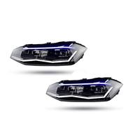 XUXRHMEAN Pour VW POLO GTI 2019-2022 Bloc Optique Avant Avec Feux De Jour Et Clignotants Lentilles De Projection Phare avant(Argent,NO bulb,Right rudder)