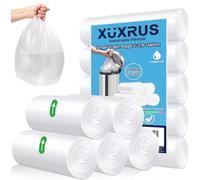 XUXRUS Lot De 200 Sacs Poubelle 5-10l En Plastique Transparent Pour Salle De Bain, Petits Sacs Poubelle Pour Poubelles De Recyclage, Salle De Bain, Cuisine, Chambre à Coucher, Bureau,40x45cm