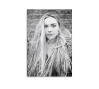 XuXueCC Actrice Florence Pugh Poster Étoile murale rétro Décoration d'intérieur à suspendre sans cadre 30 x 45 cm