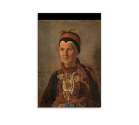 XuXueCC Adolph Tidemand Impression sur toile - Portrait d'Anna Gulsvig (1848) - Peinture murale moderne - Idée cadeau - Sans cadre - 40 x 60 cm
