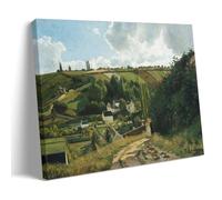 XuXueCC Camille Pissarro 1867 - Impression sur toile murale à suspendre sur cadre pour chambre à coucher, pontoise, 20 x 30 cm