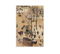 XuXueCC Camille Pissarro - Impression d'art mural - Poster Place du théâtre français - Photo à suspendre - Décoration de chambre à coucher - Cadeau sans cadre - 40 x 60 cm