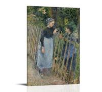 XuXueCC Camille Pissarro - Impression sur toile de peintures à thème conversation - Décoration murale avec cadre pour chambre à coucher, salon - 40 x 60 cm