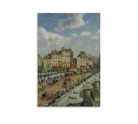 XuXueCC Camille Pissarro Impression sur toile murale moderne sans cadre, motif « The Pont-Neuf, Sunlight Room » - 40 x 60 cm