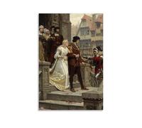 XuXueCC Edmund Blair Leighton Impression sur toile Motif appel aux armes Décoration murale sans cadre 30 x 45 cm