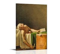 XuXueCC Impression sur papier giclée La mort de Marat par Jacques-Louis David - Reproduction sur toile transparente et brillante - Décoration murale d'intérieur moderne - 40 x 60 cm