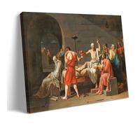 XuXueCC Impression sur papier giclée La Mort de Socrates par Jacques-Louis David - Reproduction sur papier transparent vif - Décoration murale d'intérieur moderne - 20 x 30 cm