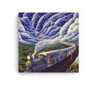 XuXueCC Impression sur toile Rob Gonsalves - Réalisme magique - Décoration d'intérieur - Sans cadre - 40 x 40 cm