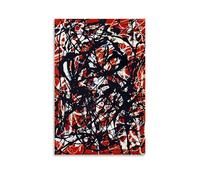 XuXueCC Jackson Pollock Impression sur toile - Peinture murale moderne - Idée cadeau - Sans cadre - 60 x 90 cm