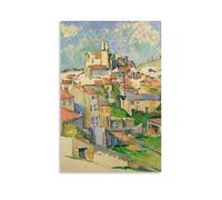 XuXueCC Paul Cezanne - Impression sur toile - Peinture de paysage urbain - Bâtiments européens - Décoration murale d'intérieur moderne - Sans cadre - 50 x 75 cm