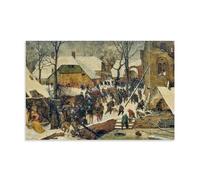 XuXueCC Pieter Bruegel The Elder Décoration murale Poster Adoration des rois dans la neige Décoration murale Décoration de chambre à coucher Cadeau sans cadre 30 x 45 cm