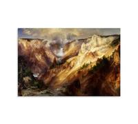 XuXueCC Thomas Moran Impression sur toile murale sans cadre Motif Grand Canyon de Yellowstone 40 x 60 cm
