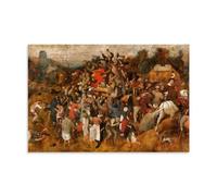 XuXueCC Toile murale sans cadre Pieter Bruegel The Elder - Impression sur toile - Vin de la Saint-Martin - Décoration murale sans cadre - 40 x 60 cm