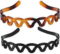 Xuxuejing Lot de 2 peignes à dents en plastique pour cheveux ondulés antidérapants Accessoires de coiffure pour femmes et filles