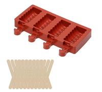 Xuxuejing Mini patineur 4 cavités en silicone moule à crème glacée DIY chocolat dessert glace pop moules plateau moule à glaçons bricolage outils faits maison fournitures de fête d'été