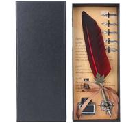 Xuyan Stylo Signature Plume - Écriture Calligraphie Encre - Décoration Avec Boîte-Cadeau (Rouge)