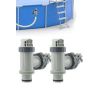 XuYelora Lot de 2 valves à piston de piscine, valve à piston étanche compatible avec les accessoires de piscine Inte-x, pièces de valve d'arrêt avec adaptateur de tuyau de type B pour pompe à filtre à