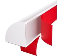 XUYUPU Forme en quart de cercle flexible, moulures décoratives flexibles, moulures murales autocollantes, double face (blanc, 150 cm)