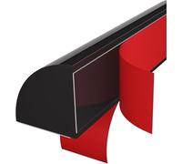 XUYUPU Forme quart de cercle flexible, moulures décoratives flexibles, moulures murales autocollantes, double face (noir, 300 cm)