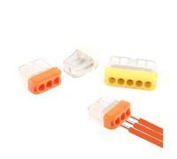 xuyuyan Connecteur d'épissure de Fil Rapide et Facile à 2/3/5 Broches, bornier, connecteur de câblage à conducteur enfichable Compact AWG 20-14, 50 pièces(NC-205)