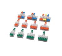 xuyuyan Connecteurs de Fils 1 2 3 Broches, répartiteur LED, borniers électriques enfichables, connecteur Rapide, boîte de jonction de câble conducteur 0.5-6 mm²(H-63G)
