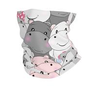 XUZHANG Bébés hippopotames mignons, Bandana cache-cou doux couvre-visage cache-cou Tube demi-masque écharpe cagoule
