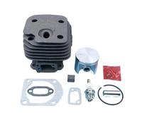 XUZHEOUZPJ Kit Cylindre-Piston de 50 mm for tronçonneuse 268, 268K et 268XP avec Joints, Bougie d'allumage et roulement à Aiguilles plaqués Pièces de Rechange