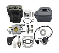 XUZHEOUZPJ Kit de Filtre à Joint de Bobine d'allumage, Piston, carburateur, Cylindre, adapté aux pièces de Rechange for tronçonneuses 51 55 (45 mm) Pièces de Rechange