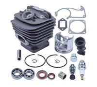 XUZHEOUZPJ Kit de Joints de Bougie d'allumage et de Joint d'huile de Cylindre et de Piston de 48 mm, adapté aux Moteurs de tronçonneuse 034 036 MS360 MS340 MS 340 360 Pièces de Rechange