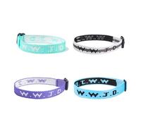 xuzhiyuan Lot de 4 à 6 bracelets tressés WWJD avec lettres assorties pour couples, cadeaux religieux, chrétiens, « What would Jesus Do » - Bracelets d'amitié - Cadeau pour homme et femme, Adjustable